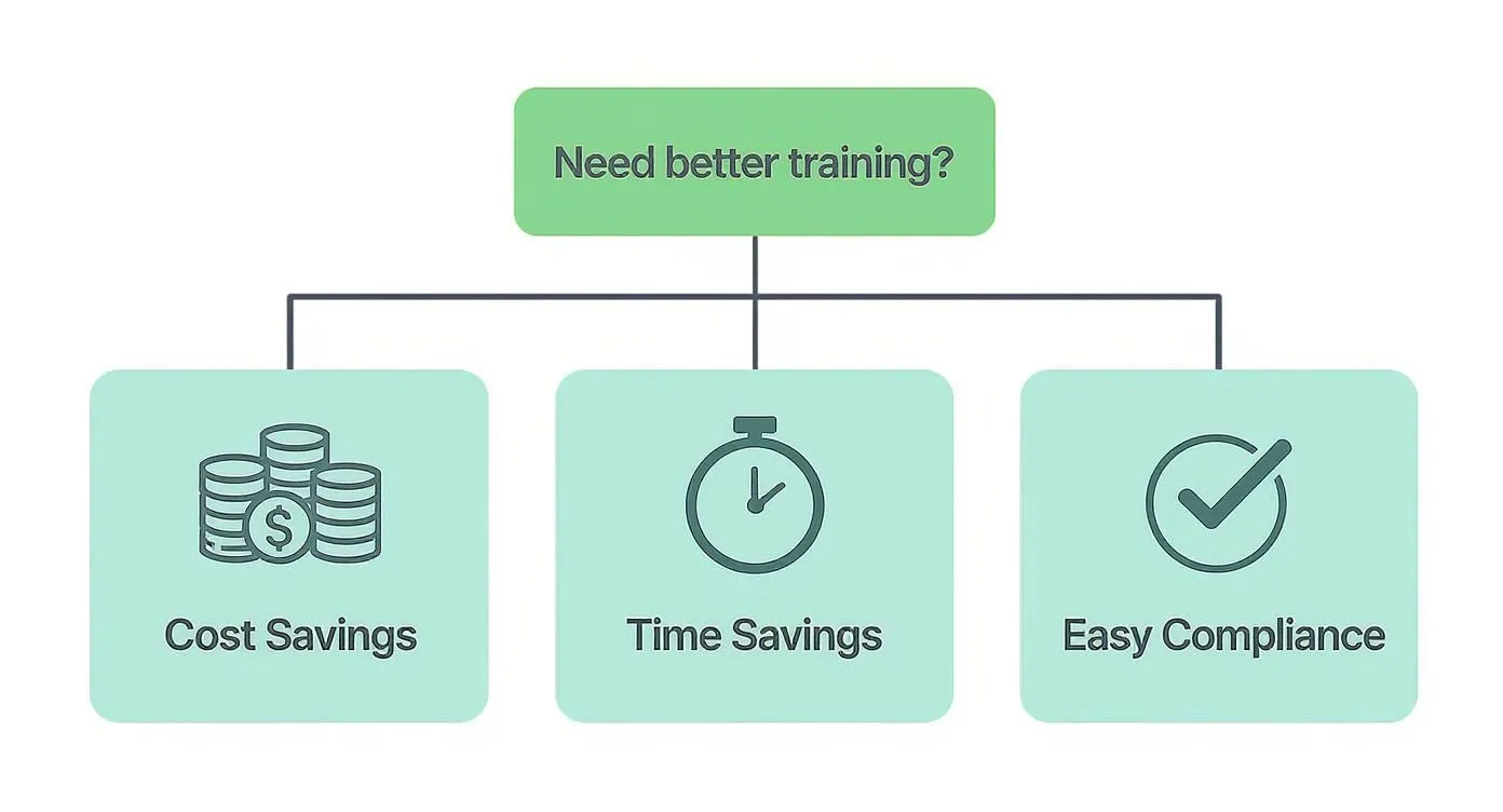 Infographic about what is a learning management system