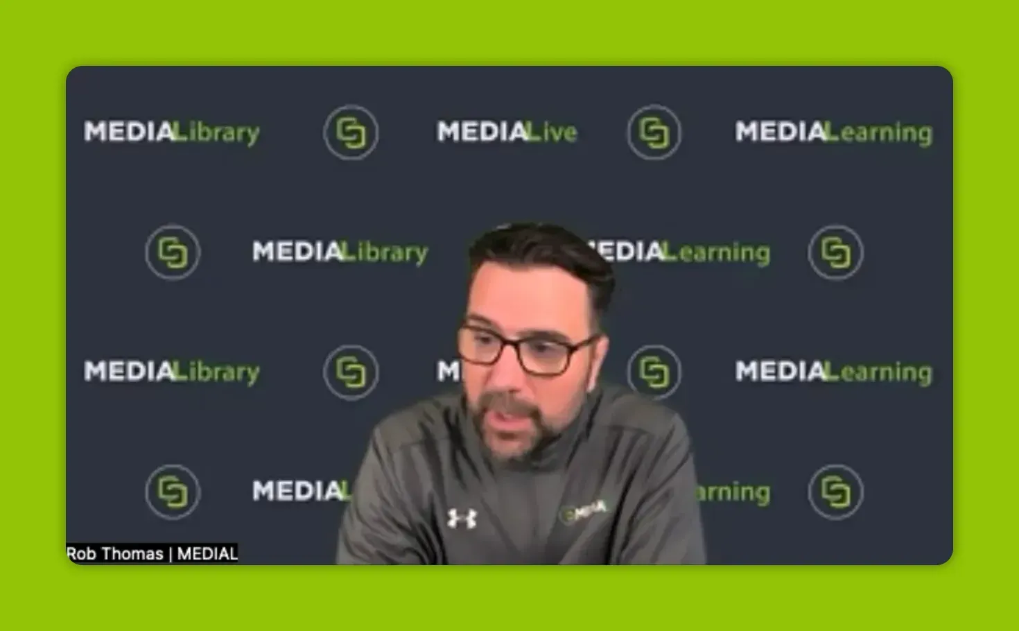 Rob Thomas speaking at MEDIAL while discussing continuity for customers