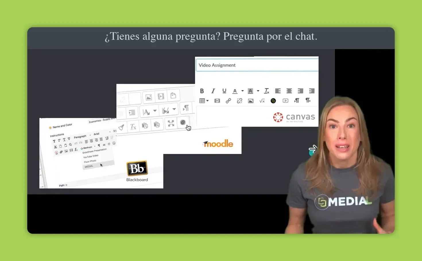 MEDIAL Learning integrando video con LMS como Moodle, Canvas y Blackboard