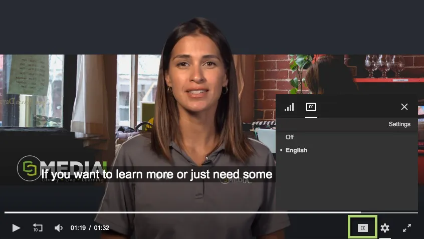 select closed captions