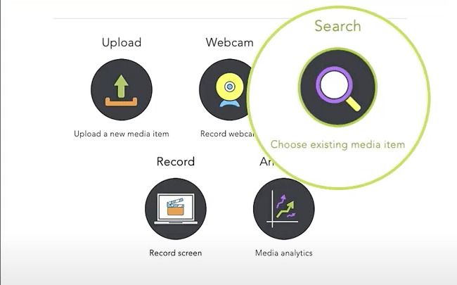 A Zoom recording being added to an LMS course from MEDIAL